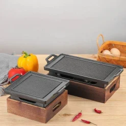 Adventure Basecamp Camping Im Freien|Outdoor-Artikel-Tragbarer rauchfreier BBQ-Grill – Antihaft-Grill im japanischen Stil