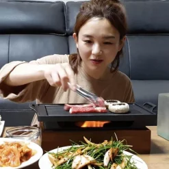 Adventure Basecamp Camping Im Freien|Outdoor-Artikel-Tragbarer rauchfreier BBQ-Grill – Antihaft-Grill im japanischen Stil