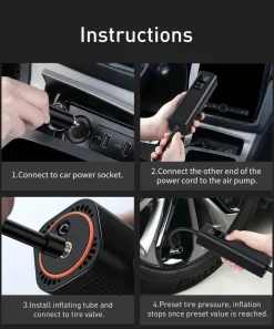 Wild u0026 Free Gear Automobilindustrie|Autozubehör-Tragbarer Reifenfüller – Luftpumpe für Auto und Fahrrad