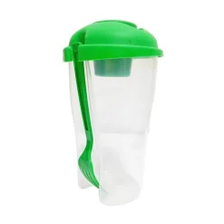 The Culinary Kit Küche & Esszimmer-Tragbarer Salatbecher – Mini-Salatbehälter mit Gabel