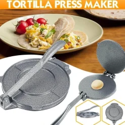 Deco Küche & Esszimmer-Tragbarer Tortilla-Maker – Einfache hausgemachte Teigpresse