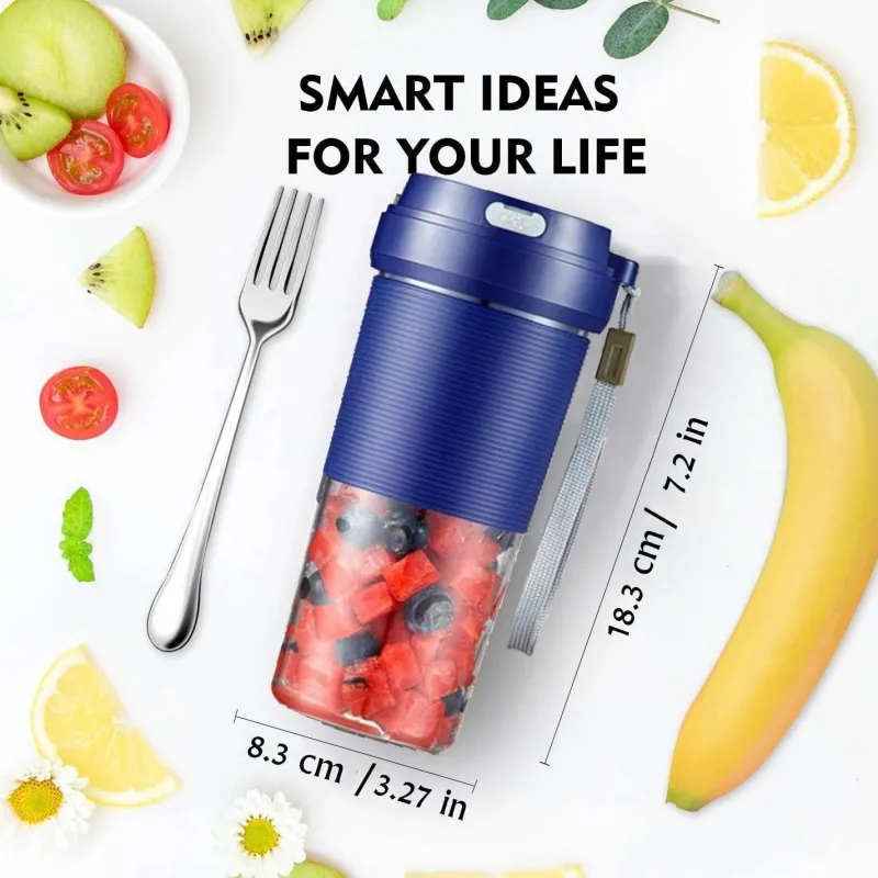 The Decor Haven Camping-Werkzeuge|Küche & Esszimmer-Tragbarer USB-Entsafter – Kompakter Mixer für Smoothies