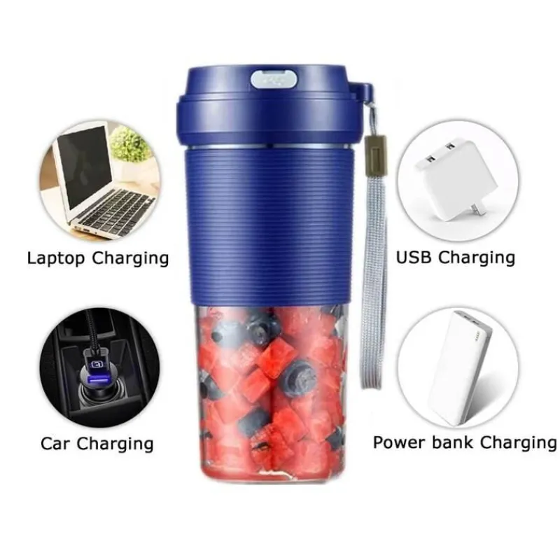 The Decor Haven Camping-Werkzeuge|Küche & Esszimmer-Tragbarer USB-Entsafter – Kompakter Mixer für Smoothies