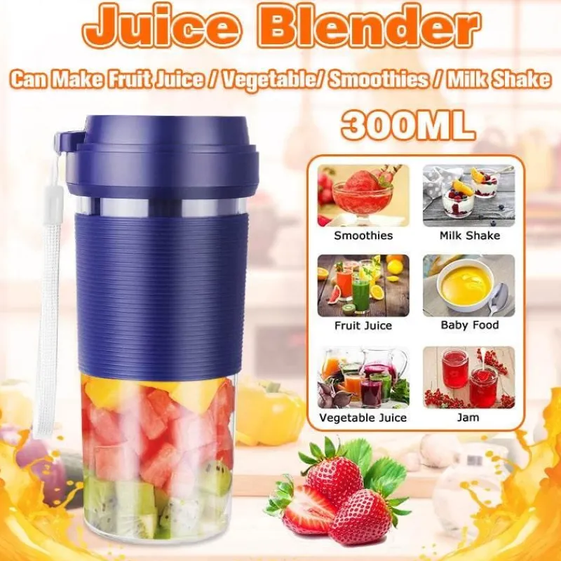 The Decor Haven Camping-Werkzeuge|Küche & Esszimmer-Tragbarer USB-Entsafter – Kompakter Mixer für Smoothies