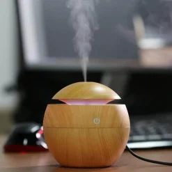 Tranquil Touch Gesundheits-Gadgets|Gesundheits- Und Entspannungstools-Tragbarer USB-Luftbefeuchter aus Holz – Mini-Aromatherapie-Diffusor