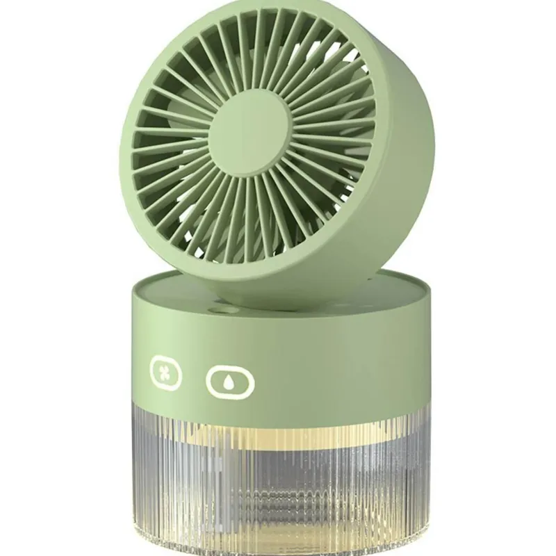 Comfort u0026 Style Gadgets Für Zuhause-Tragbarer USB-Mini-Faltventilator mit warmem Licht und Sprühfunktion