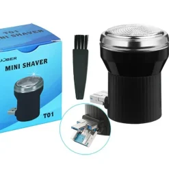 Gear Up u0026 Go Männerpflege|Körperpflege-Tragbarer USB-Reiserasierer – Kompakter Elektrorasierer