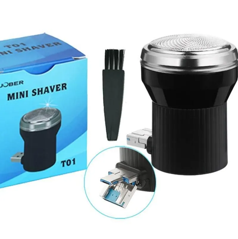 Gear Up u0026 Go Männerpflege|Körperpflege-Tragbarer USB-Reiserasierer – Kompakter Elektrorasierer