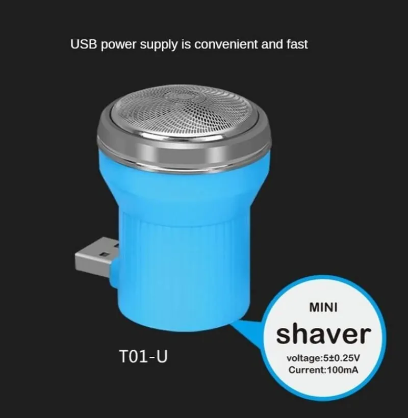 Gear Up u0026 Go Männerpflege|Körperpflege-Tragbarer USB-Reiserasierer – Kompakter Elektrorasierer