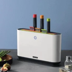 The Decor Haven Küche & Esszimmer-Tragbarer UV-Messersterilisator mit Schneidebretthalter
