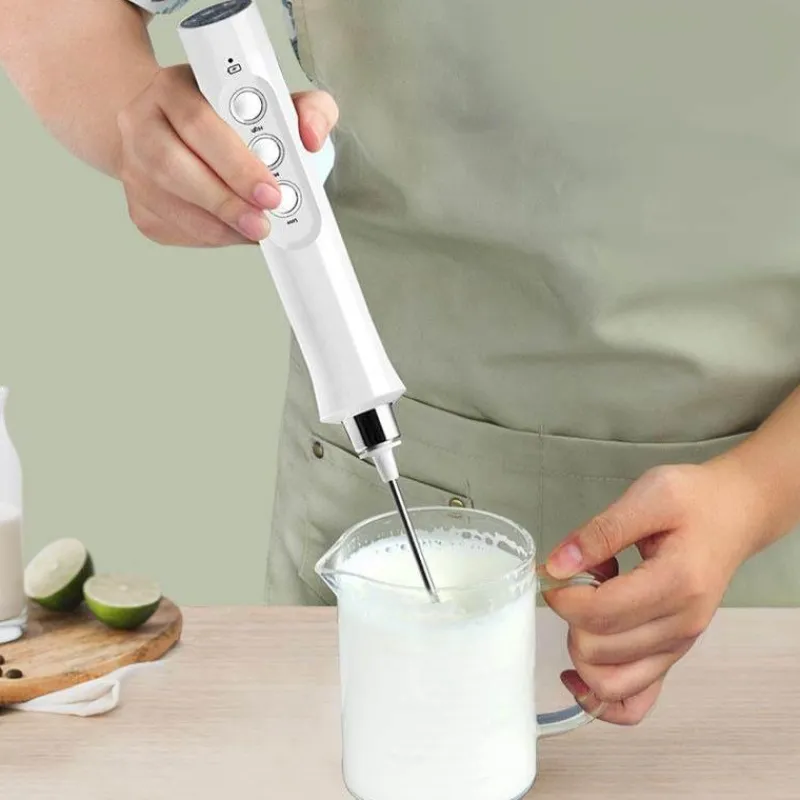 The Culinary Kit Küche & Esszimmer-Tragbarer wiederaufladbarer Milchaufschäumer – 3-in-1-Schaummacher