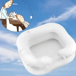 The Relaxation Nook Mobilitäts- Und Support-Tools|Gesundheits-Gadgets-Tragbares aufblasbares Haarwaschbecken - Shampoo-Waschbecken mit Abfluss