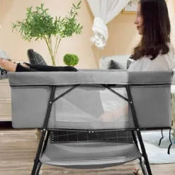 Kinder The Decor Haven Kinderwagen & Zubehör-Tragbares, faltbares Babybett mit Moskitonetz – Reisebett für Kleinkinder