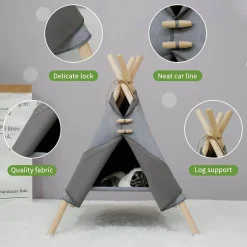 Decor Haustierzubehör|Haustierbetten-Tragbares Haustierbettzelt – gemütlicher Reiseunterschlupf für Katzen und Hunde