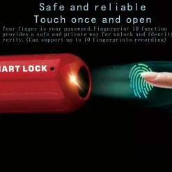 Trail Tech Outdoor-Artikel|Outdoor-Gadgets-Tragbares Mini-Diebstahlschutzschloss – Smart-Touch-Sicherheitsgerät