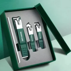 PureGlow Männerpflege|Frauenpflege-Tragbares Nagelknipser-Set – Elegantes Pflegeset