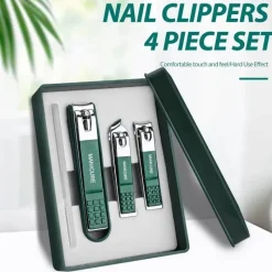 PureGlow Männerpflege|Frauenpflege-Tragbares Nagelknipser-Set – Elegantes Pflegeset