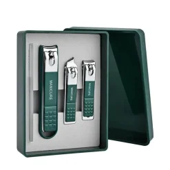 PureGlow Männerpflege|Frauenpflege-Tragbares Nagelknipser-Set – Elegantes Pflegeset