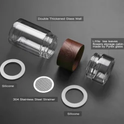 Cup Couture Küche & Esszimmer-Tragbares Tee-Ei – praktisches Aufbrühgerät aus Glas für Teeliebhaber