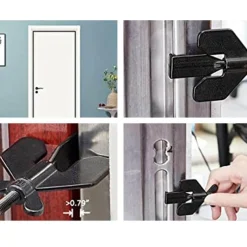 Roam Ready Heimwerkzeuge|Outdoor-Artikel-Tragbares Türstopperschloss – Sicherheitsgerät für unterwegs