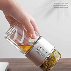 The Cozy Mug Küche & Esszimmer-Tragbares, umweltfreundliches Tee-Ei aus Doppelglas