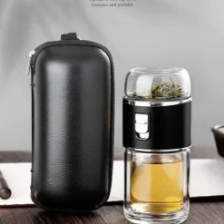 The Cozy Mug Küche & Esszimmer-Tragbares, umweltfreundliches Tee-Ei aus Doppelglas