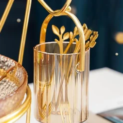 Space Savvy Küche & Esszimmer-Tragbares Vorratsglas für Dessertgabeln und -löffel – Küchenorganizer aus Glas