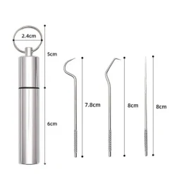 The Relaxation Nook Gesundheits-Gadgets|Gesundheits- Und Entspannungstools-Tragbares Zahnstocher-Reinigungsset – Minty Travel Dental Tool