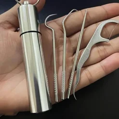 The Relaxation Nook Gesundheits-Gadgets|Gesundheits- Und Entspannungstools-Tragbares Zahnstocher-Reinigungsset – Minty Travel Dental Tool