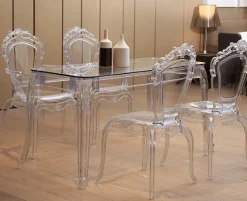 Cozy Living Möbel-Transparent Nordic Dining Chair - Modern Durable Design