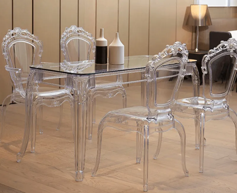 Cozy Living Möbel-Transparent Nordic Dining Chair - Modern Durable Design