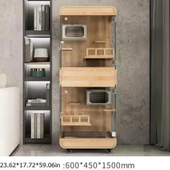 Cozy Living Möbel-Transparent Wood Pet House - Dreamscape Panoramic Design