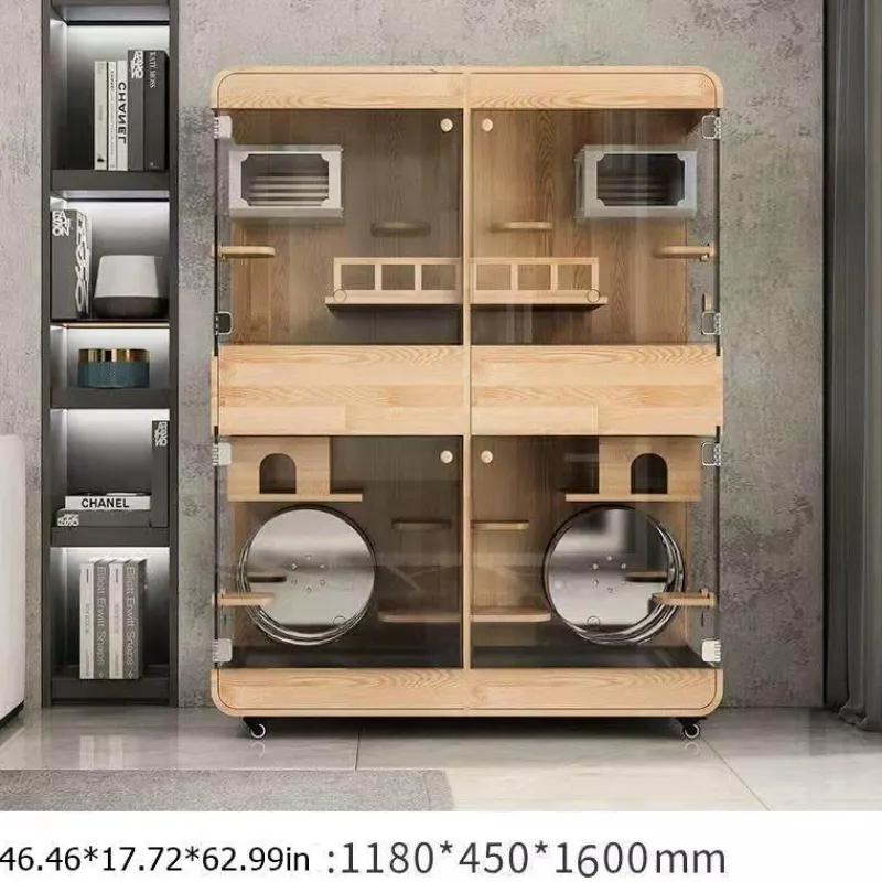 Cozy Living Möbel-Transparent Wood Pet House - Dreamscape Panoramic Design