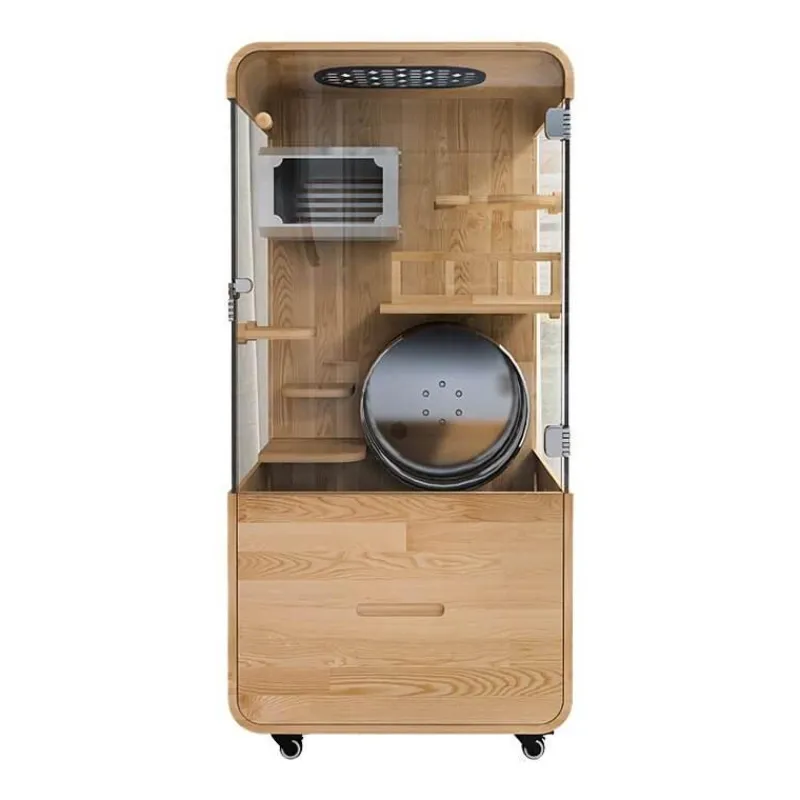 Cozy Living Möbel-Transparent Wood Pet House - Dreamscape Panoramic Design