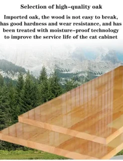 Cozy Living Möbel-Transparent Wood Pet House - Dreamscape Panoramic Design