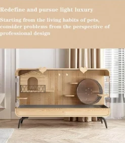 Cozy Living Möbel-Transparent Wood Pet House - Dreamscape Panoramic Design