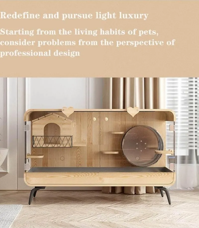 Cozy Living Möbel-Transparent Wood Pet House - Dreamscape Panoramic Design