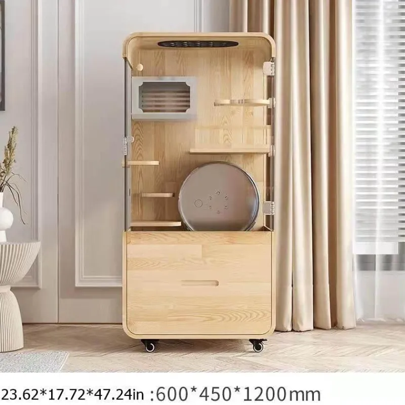 Cozy Living Möbel-Transparent Wood Pet House - Dreamscape Panoramic Design