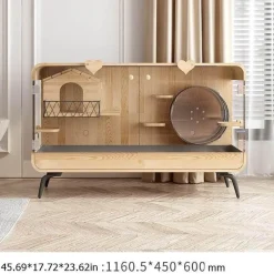 Cozy Living Möbel-Transparent Wood Pet House - Dreamscape Panoramic Design