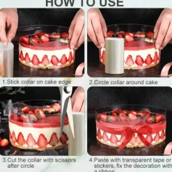 Tom Küche & Esszimmer-Transparente Acetat-Kuchenfolie für die Präsentation der Mousse-Dekoration