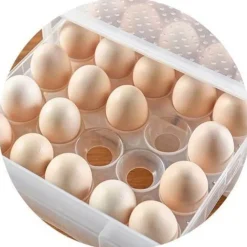 Space Savvy Küche & Esszimmer-Transparente Eierschublade – Kühlschrank-Organizer-Behälter für Eier