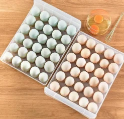 Space Savvy Küche & Esszimmer-Transparente Eierschublade – Kühlschrank-Organizer-Behälter für Eier