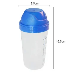 Tom Küche & Esszimmer-Transparente 300-ml-Protein-Shaker-Flasche zum mühelosen Mischen von Wasser und Nahrungsergänzungsmitteln