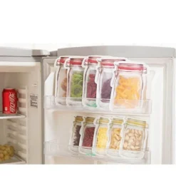 Space Savvy Küche & Esszimmer-Transparente, wiederverwendbare Aufbewahrungsbeutel – Umweltfreundliche Glas-Organizer