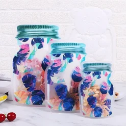 Space Savvy Küche & Esszimmer-Transparente, wiederverwendbare Aufbewahrungsbeutel – Umweltfreundliche Glas-Organizer