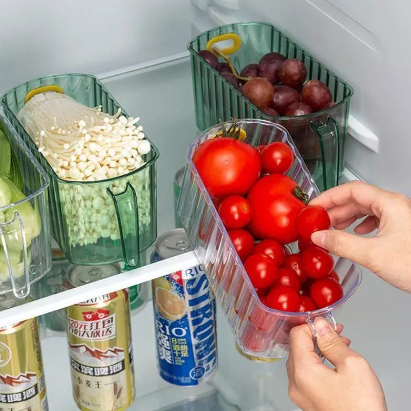 Space Savvy Küche & Esszimmer-Transparenter doppellagiger Aufbewahrungskorb - durchsichtiger stapelbarer Organizer