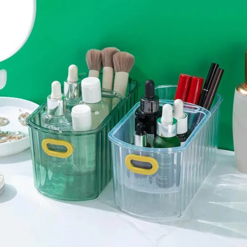 Space Savvy Küche & Esszimmer-Transparenter doppellagiger Aufbewahrungskorb - durchsichtiger stapelbarer Organizer