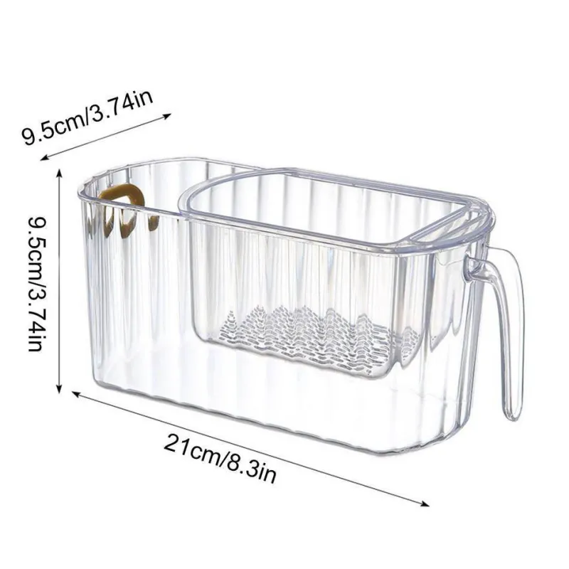 Space Savvy Küche & Esszimmer-Transparenter doppellagiger Aufbewahrungskorb - durchsichtiger stapelbarer Organizer