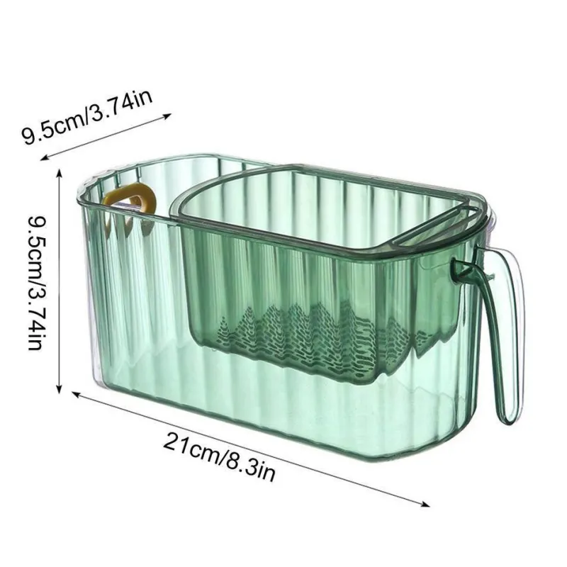 Space Savvy Küche & Esszimmer-Transparenter doppellagiger Aufbewahrungskorb - durchsichtiger stapelbarer Organizer