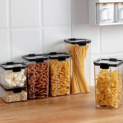 Space Savvy Küche & Esszimmer-Transparenter Getreidevorratsbehälter – luftdichter Lebensmittel-Organizer